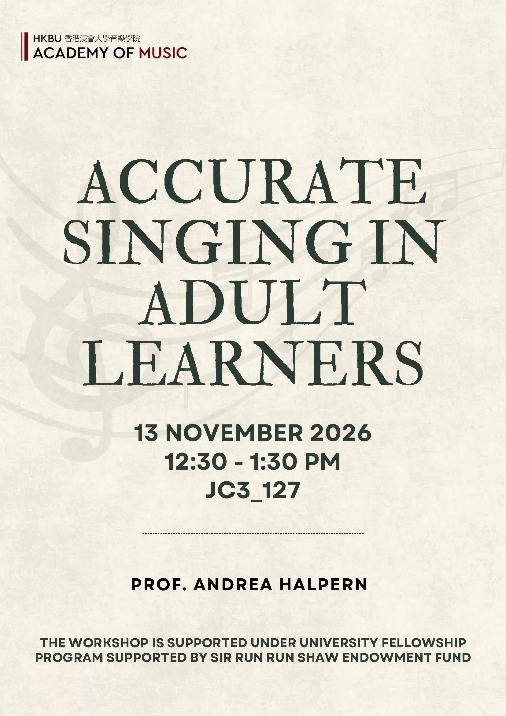 Accurate Singing in Adult Learners